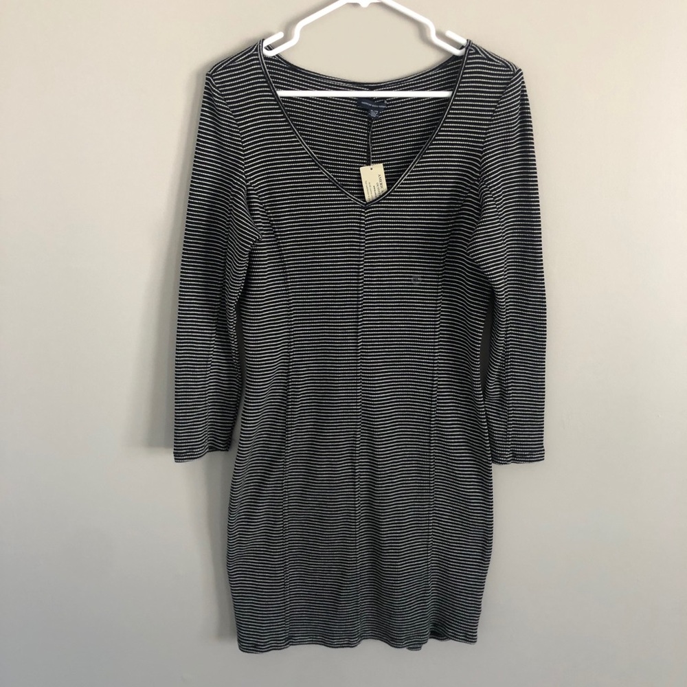 American Eagle black and white striped dress